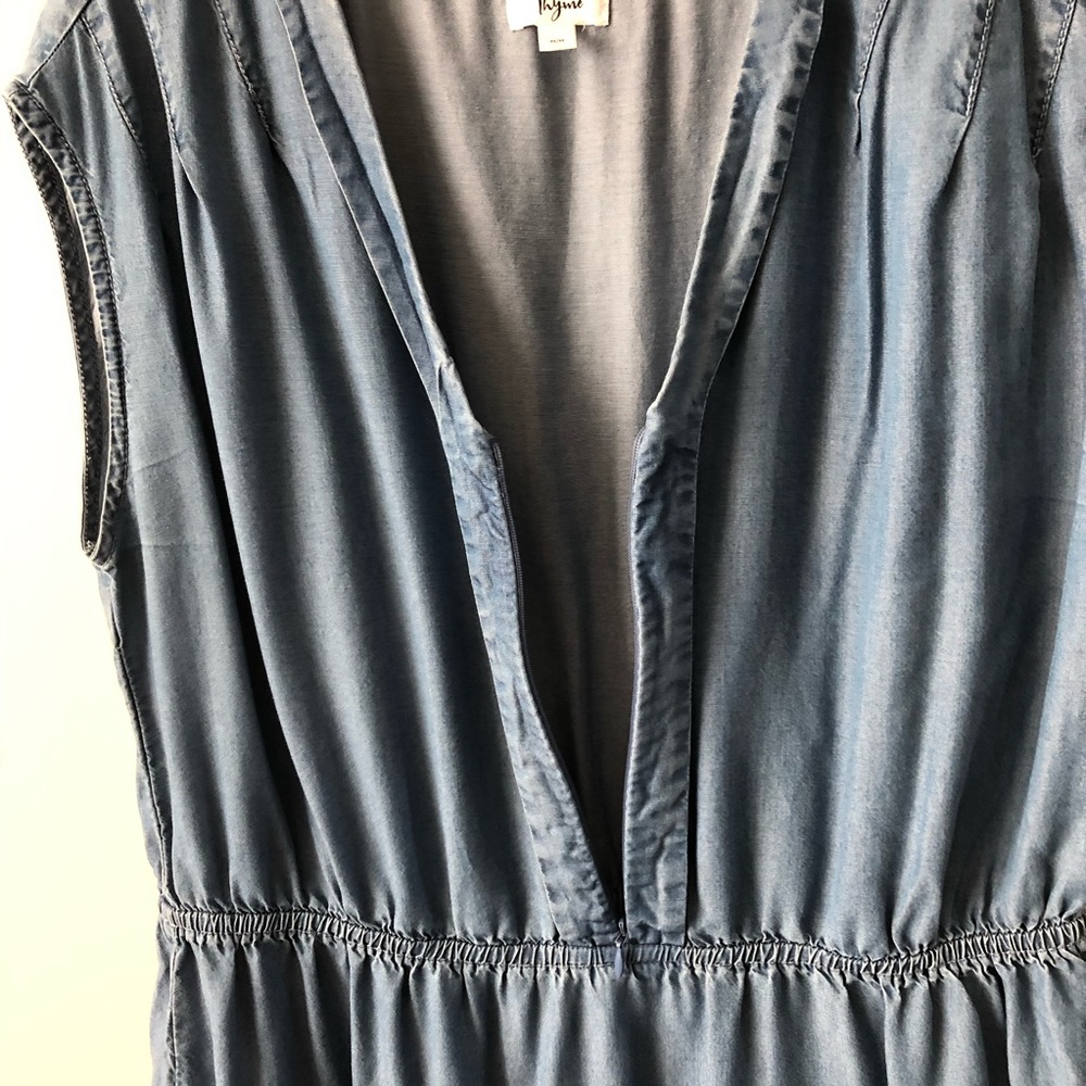 SOLD Thyme Maternity Denim Tunic Dress medium - Picture 6 of 7